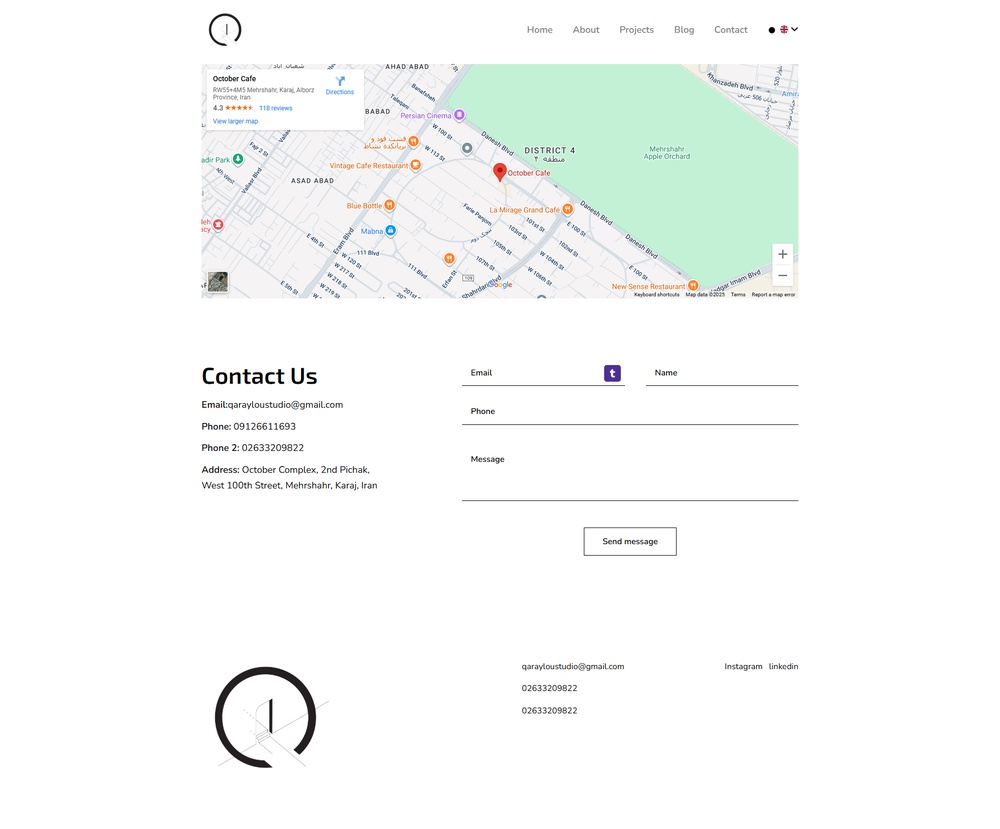 Creative Website Design for Qaraylou Studio